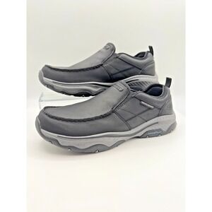 Skechers Shoes Mens‎ Size 10 Black Slip-Ins Extra Wide Goga Mat Arch Comfort